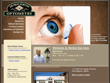 Tablet Screenshot of nortoneyecare.com